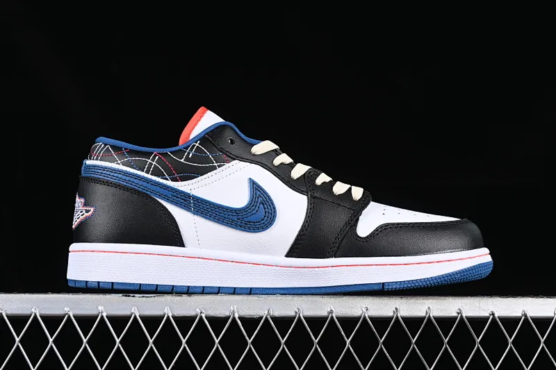 All categories Air Jordan Jordan series basketball shoes Air Jordan 1 Low Z version Air Jordan 1 Low SE AJ1 Joe 1 blue and black sashimi embroidery style low-top cultural casual sneakers FV3622-141